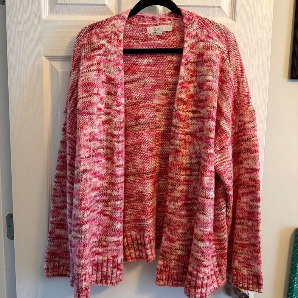 LOFT Multicolor Knit Cardigan